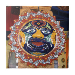 Carreau Le soleil de style de Talavera de Mexicain