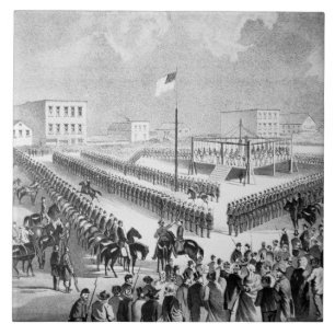 Carreau Le soulèvement de Santee Sioux, Mankato,