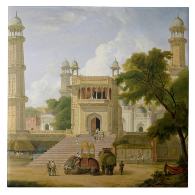 Carreau Le temple indien, a indiqué pour être la mosquée (Devant)