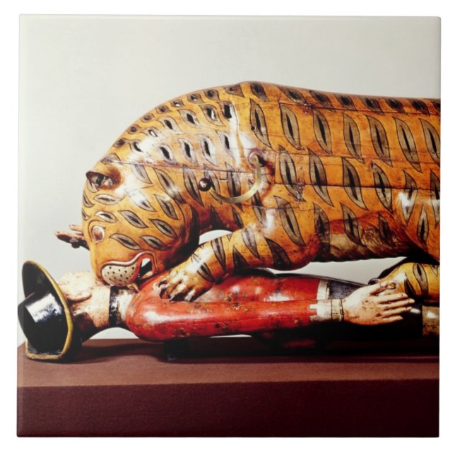 Carreau Le tigre de Tipu, c.1790 (bois) (Devant)