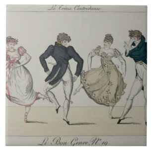 Carreau Le "Trenis" quadrille, plaquent 19 de 'Le Bon Genr