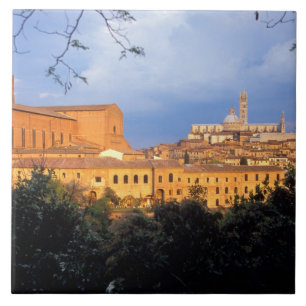 Carreau Le village toscan de Sienne, Italie.