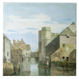 Carreau Le Westgate, Cantorbéry (bodycolour sur le papier)