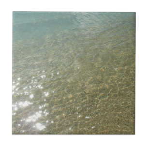 Carreau L'eau sur la plage I Photographie Abstraite de la 