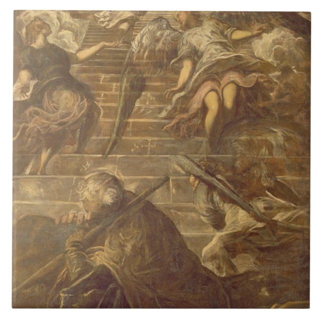 Carreau L'échelle de Jacob (huile sur la toile) (Devant)