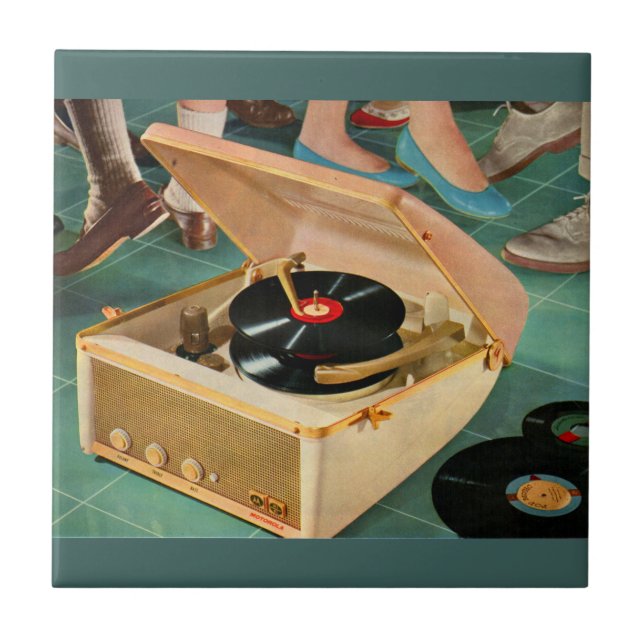 Carreau Lecteur d'enregistrement portable des années 1950  (Devant)