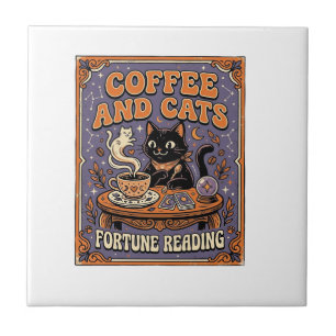 Carreau Lecture de la fortune du café et des chats Chats F