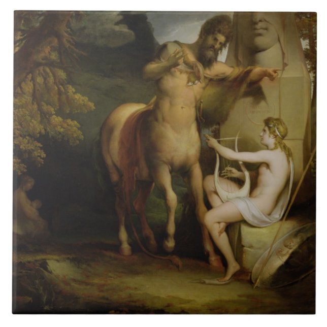 Carreau L'éducation d'Achille, c.1772 (huile sur la toile) (Devant)