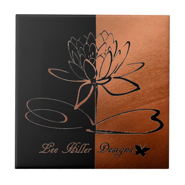 Carreau Lee Hiller Designs Accents Black Copper (Devant)