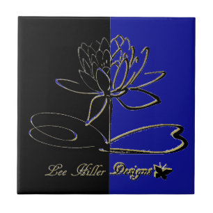 Carreau Lee Hiller Designs Accents Noir Or Bleu