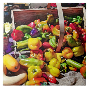 Carreau Légumes colorés dans un marché agricole