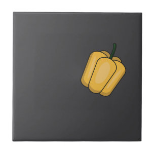 Carreau Légumes doux poivre gris motif