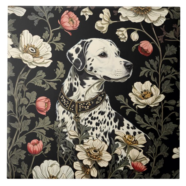 Carreau L'élégante Dalmatie William Morris Inspiré (Devant)