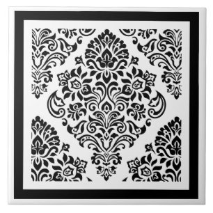 Carreau L'élégante tendance moderne des damas blancs noirs