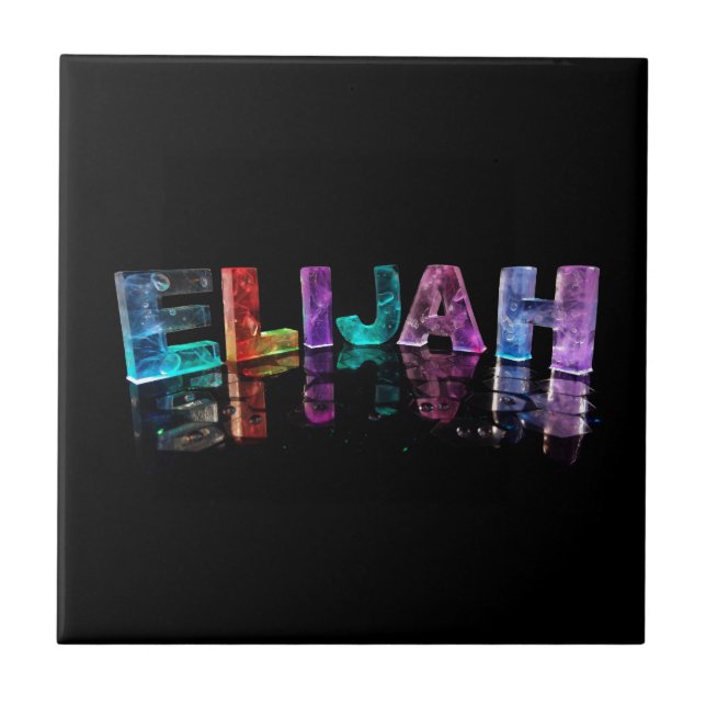 Carreau L'Élijah nommé dans 3D s'allume (la photographie) (Devant)