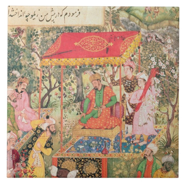 Carreau L'empereur Babur de nabab reçoit les représentants (Devant)
