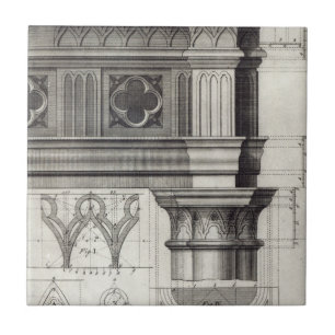 Carreau L'Entablature et le capital gothiques