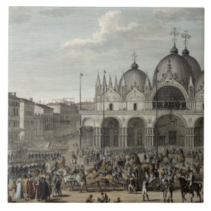 Carreau L'entrée du Français dans Venise et le vol