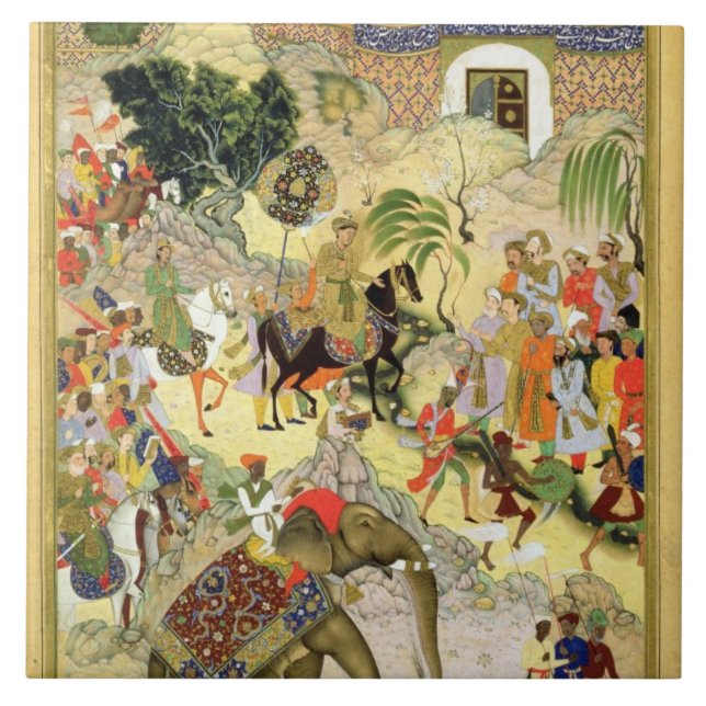 Carreau L'entrée triomphante d'Akbar d'empereur dans (Devant)