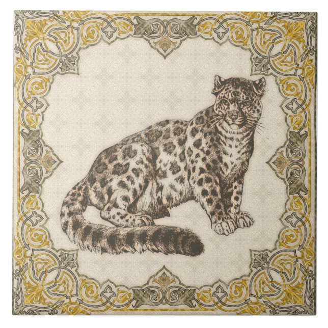 Carreau Leopard, Carrelage Panther Décor Décor Cadeau (Devant)