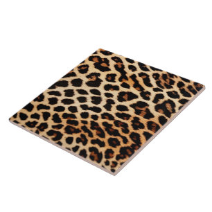 Carreau Leopard Cat Poster de animal Collection tendance