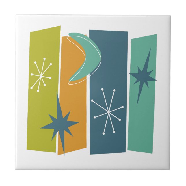 Carreau L'Ère Atomique Rectangue Les Étoiles Boomerang Mid (Devant)