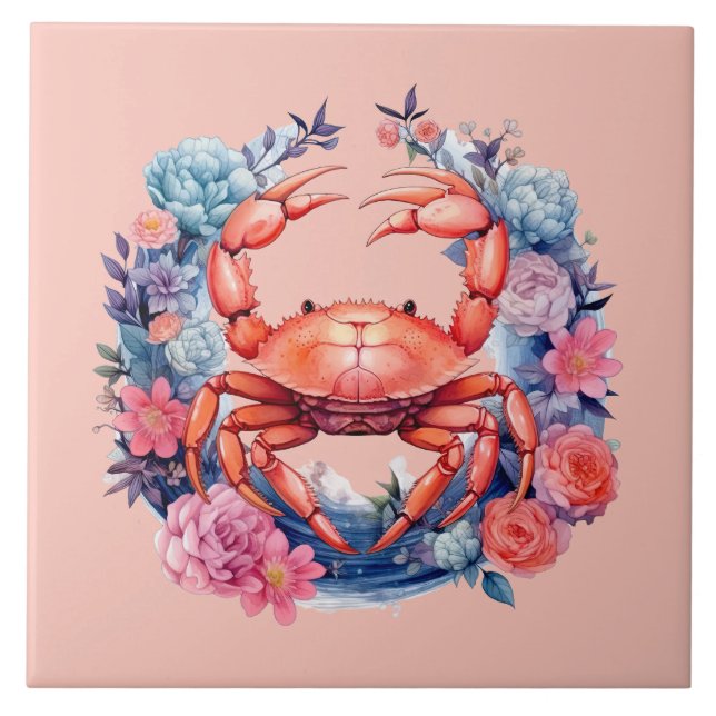 Carreau Les amateurs de crabe de plage (Devant)