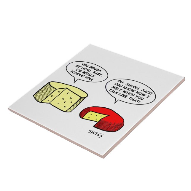 Carreau Les amateurs de fromage Cartoon Cuisine humoristiq (Côté)