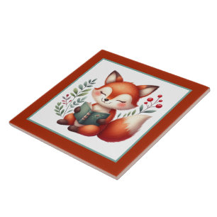Carreau Les amateurs de lecture mignonne livre nook fox bi