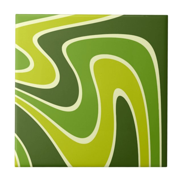 Carreau les années 70 conception de lave Abstraite rétro (Devant)