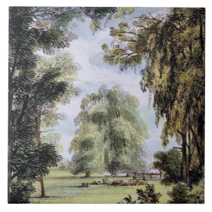 Carreau Les arbres de soeur, Kew fait du jardinage, plaque