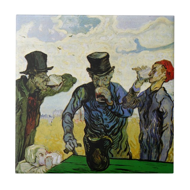 Carreau Les buveurs de Vincent van Gogh (Devant)