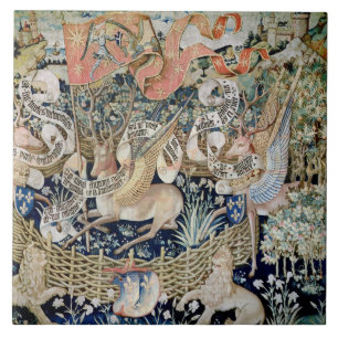 Carreau Les cerfs communs à ailes (tapisserie)