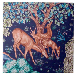 Carreau Les cerfs dans la forêt, William Morris