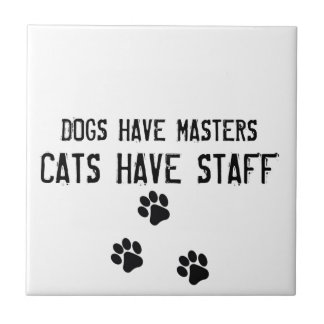 Carreau Les chiens ont des chats de maîtres avoir le