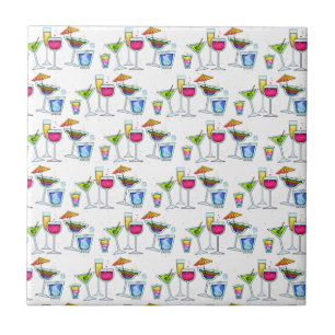 CARREAU LES COCKTAILS LÈVENT LA TUILE EN VERRE - DESSOUS