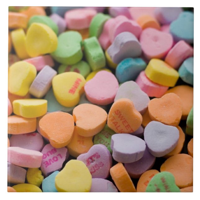 CARREAU LES COEURS DE LA BOUGIE DE VALENTINE (Devant)