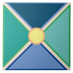 Carreau Les couleurs marocaines croisent et cernent