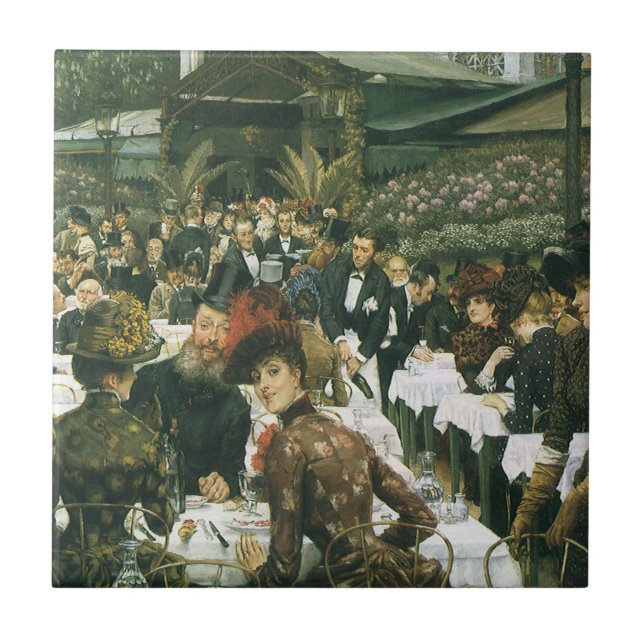 Carreau Les dames de l'artiste par James Tissot, Art Vinta (Devant)