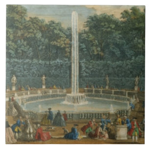 Carreau Les dômes dans le jardin à Versailles, pub. par
