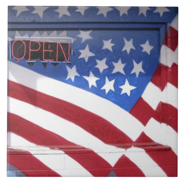 Carreau Les Etats-Unis, Washington, lac moses. Peinture (Devant)
