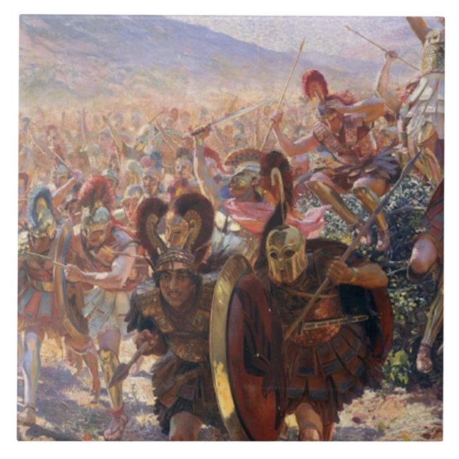 Carreau Les héros de la bataille du Marathon (Rochegrosse) (Devant)