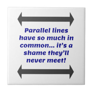 Carreau Les lignes parallèles ont tellement en commun, Fun