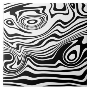 Carreau Les Motifs modernes Boho en noir et blanc Animal