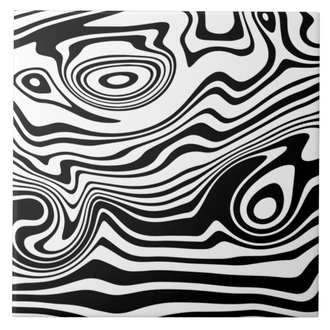 Carreau Les Motifs modernes Boho en noir et blanc Animal (Devant)