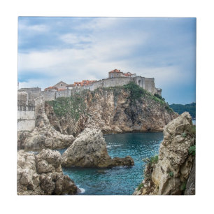 Carreau Les murs de Dubrovnik vue mer