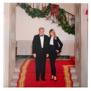 Carreau Les pas de Noël Président Donald Trump & Melania
