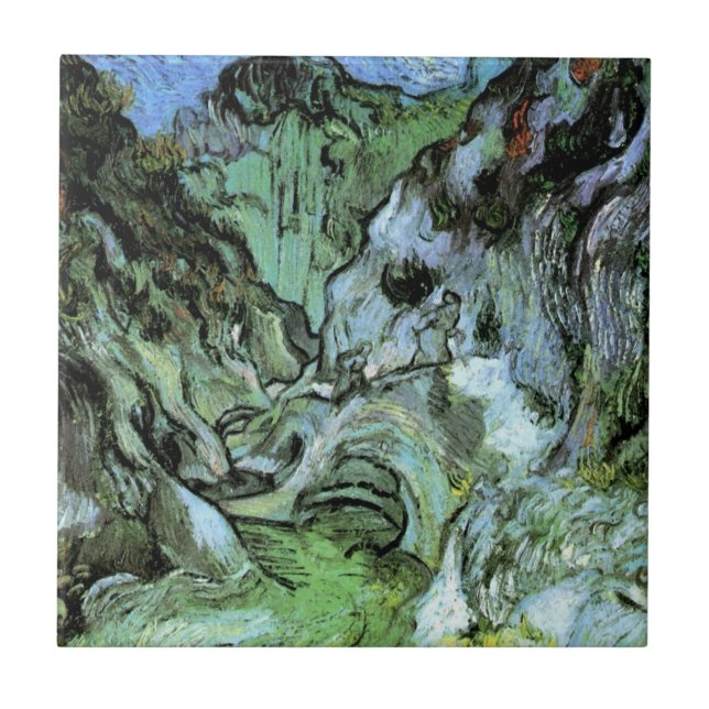 Carreau Les Peiroulets Ravine par Vincent van Gogh (Devant)