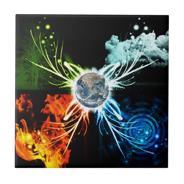 Carreau Les quatre éléments (Devant)