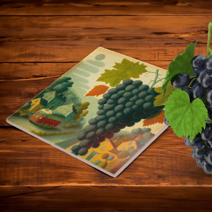Carreau Les Raisins Sont Importants Pour Le Village